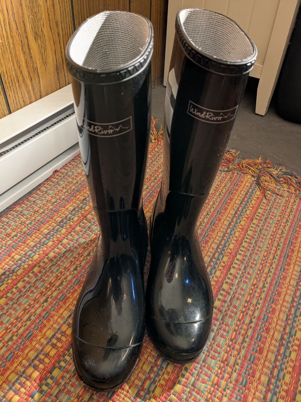 WindRiver Black Glossy Rain Boots